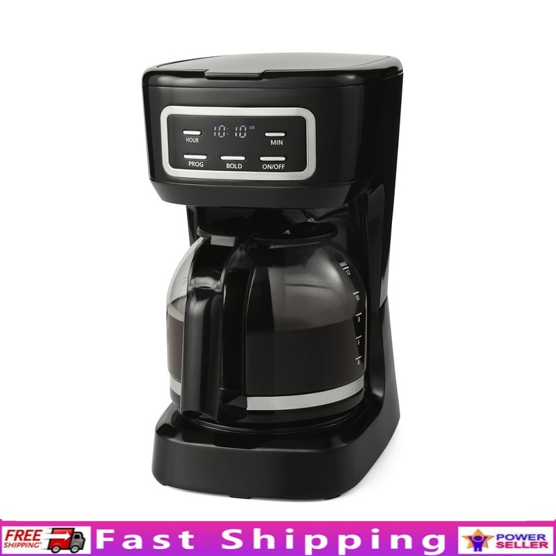 W/ Auto On Off Bold Brew Feature Led Clock New