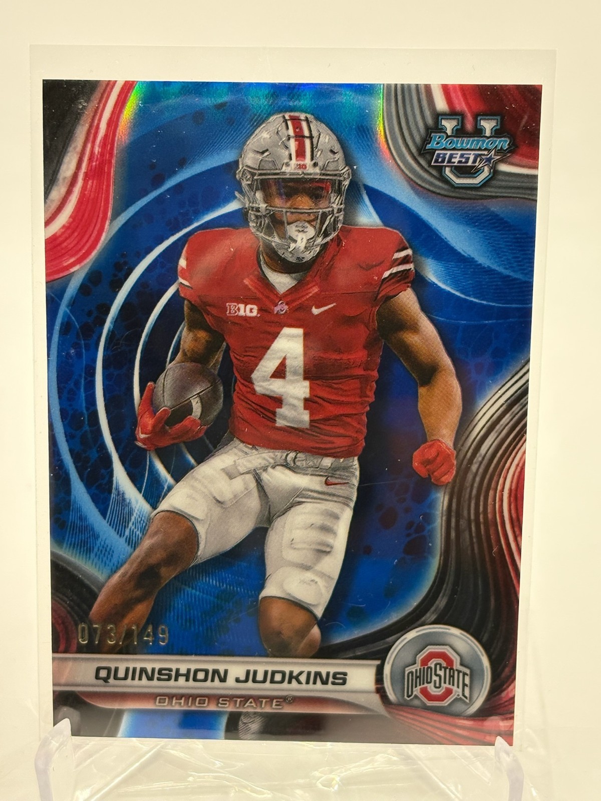 Quinshon Judkins 2024 Bowman's Best University Blue Refractor #73/149