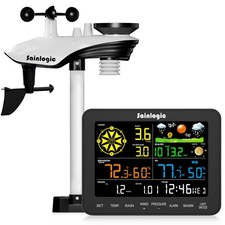 Weather Stations Wireless Indoor Outdoor SA6, Weather Station with Rain Gauge...