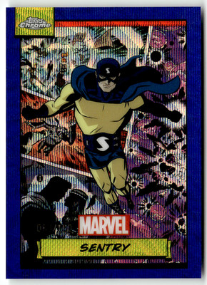 Topps Marvel Chrome 2024 Karte No. 109 Sentry Blue Wave Refractor 63/150