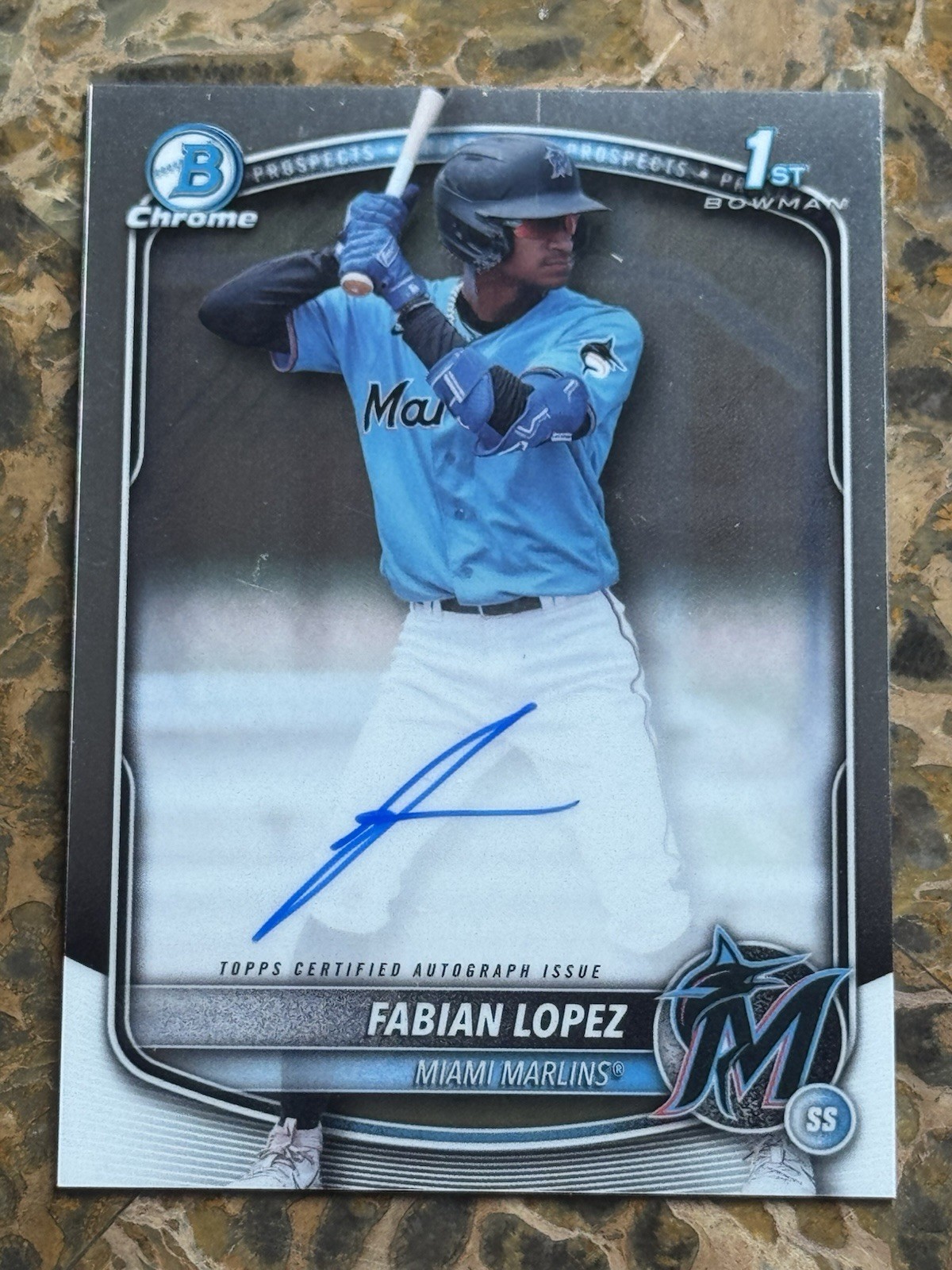 Fabian Lopez 2025 Bowman Chrome 1st Auto Autograph #CPA-FL -Marlins