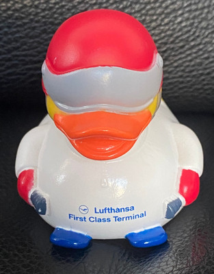 ### LUFTHANSA FIRST CLASS - ENTE - GUMMIENTE - SKI - HON - RARITÄT !! ###