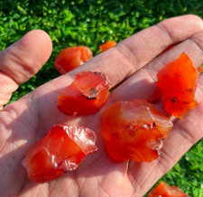 6PCS Rough Carnelian Crystal Red Agate Healing Crystal Used For Jewelry Making