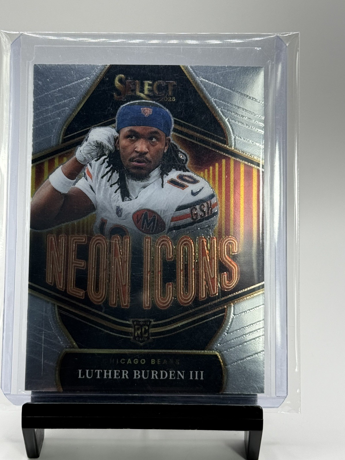 Luther Burden III (RC) 2025 Select - Rookie Neon Icons Silver Prizm #2 - Bears