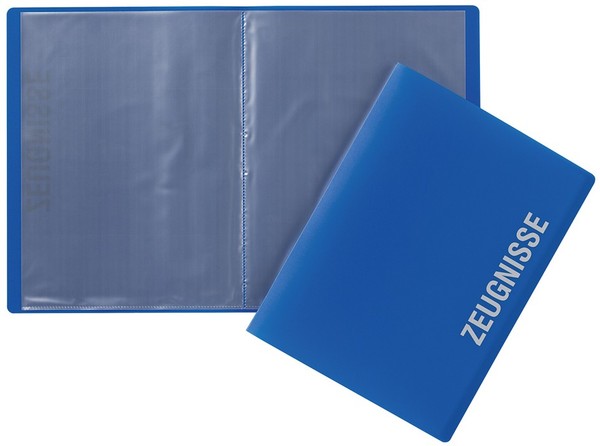 Pagna Zeugnismappe Din A4 Mit 10 HüLlen Pp Blau-image