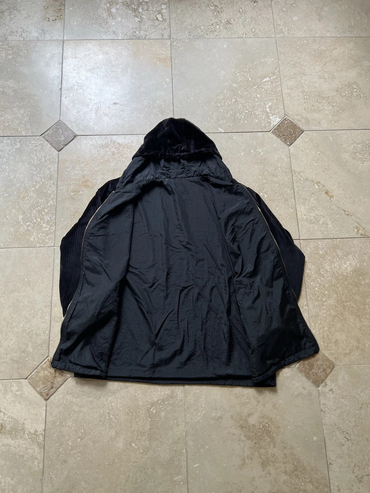 VTG Current Seen Outerwear Men's Full Zip Black Corduroy Reversible Jacket XL  image 5
