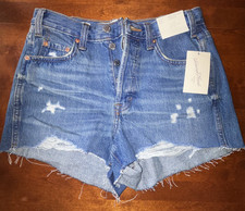 NWT: Universal Thread women's mini cut-off shorts, blue denim, 2" inseam, size 6