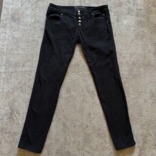 EUC Jrs Black DAANG GOODMAN TRIPP NYC Skinny Jeans Size 11 BUTTON FLY 34  X 32  