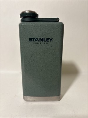 STANLEY 8 oz Capacity, Stainless Steel Flask Hammered Green Finish