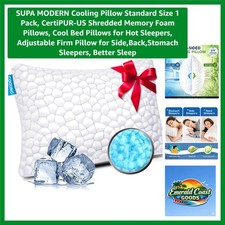 Adjustable Cooling Pillow for Side, Back, and Stomach Sleepers - Standard Size