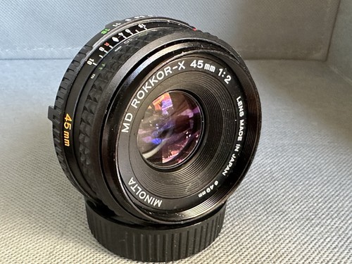 MINOLTA MD ROKKOR 45mm F2 Pancake MF Prime Lens Next Day Shipping - Picture 5 of 8