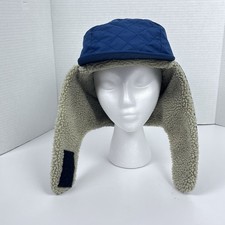 LL Bean Men's Quilted Trapper Hat with Ear Flaps  Goose Down Insulation Size XL
