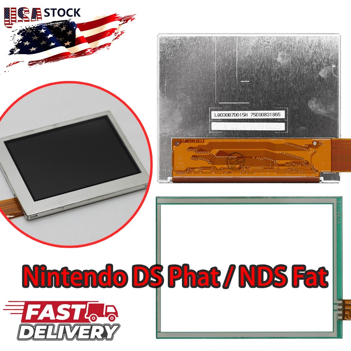 LCD Display Touch Screen Digitizer Replacement fit Nintendo DS
