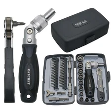 38 in 1 Ratchet Screwdriver Set, 180°Rotatable Handle and Right Angle Screwdr...
