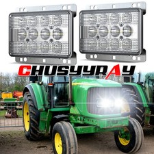 2x 60w Led Work Lights Headlights For Deere Tractor Al152328 Re256444
