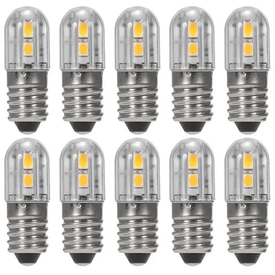2/6/10Stk E10 6V LED-Schraubsockel Warmweiß Birne Leuchtmittel Lampe Leuchte - Bild 1 von 4