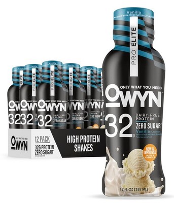 OWYN Only What You Need Pro Elite Vanilla Flavored Protein Shake, 32g Protein, 0