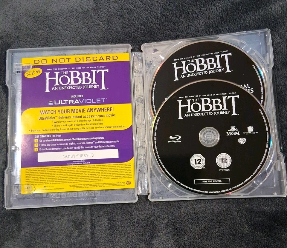 The Hobbit An Unexpected Journey Blu-ray (2013)  Steel Boxcase Limited Edition  - Image 2 of 4