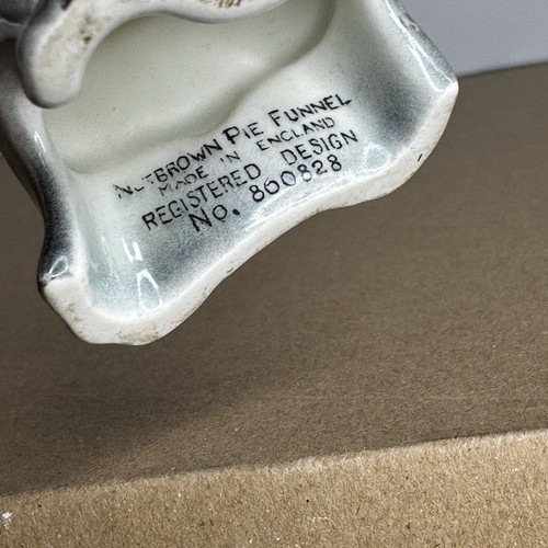 Vintage Nussbraun Grau Grau Glasiert Elefant Torten Trichter Entlüftung Made In England 1950er Rarität - Bild 3 von 6