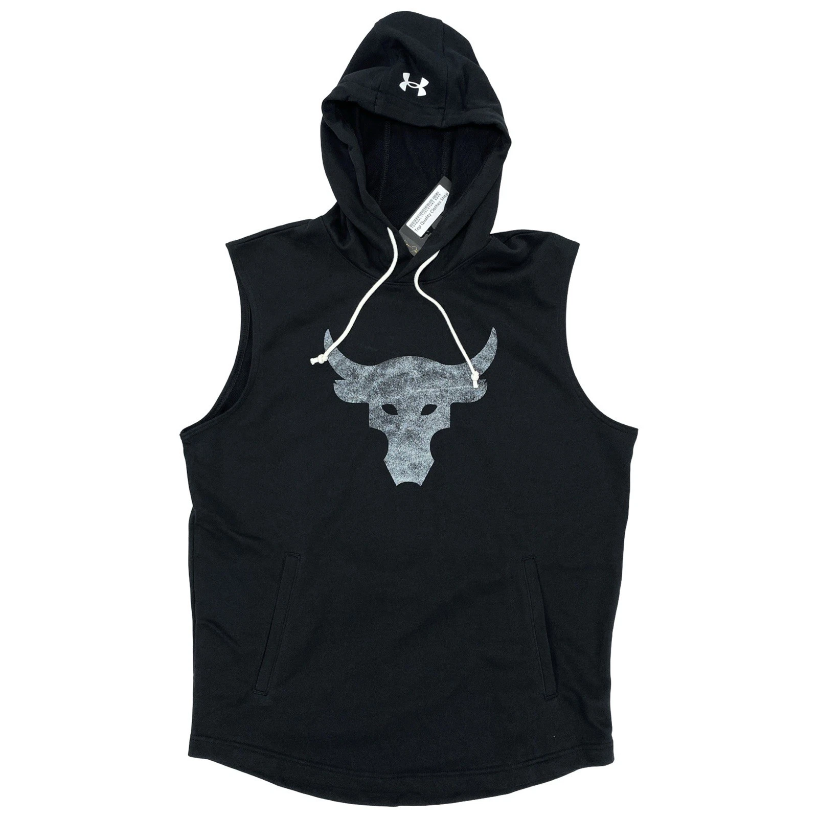 Under Armour Men's Project Rock Terry Sleeveless Hoodie Size L Black 1367108
Opens in a new window o