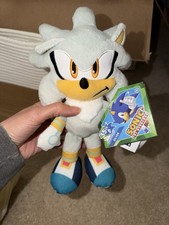 Sonic The Hedgehog 35th Anniversary Wave 14 9" SILVER Plush by Jakks Pacific