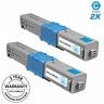 2PK Compatible 44469703 for Okidata Type C17 CYAN OKI MC562w C310 MC361 MC950MFP
