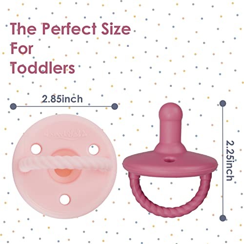 Pacifiers 0-18 Months, Set of 6 Ultra-Light Silicone Girls Pretty In Pink - Picture 7 of 7