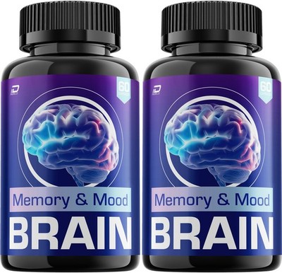 (2 Pack) Memory Mood Supplement Capsules   Memory and Mood Natural Blend Focus