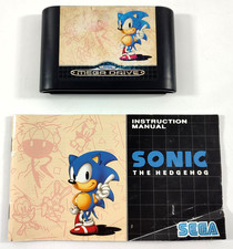 Sega Mega Drive Game Loose Sonic The Hedgehog With Manual Fast Shipping Tracking