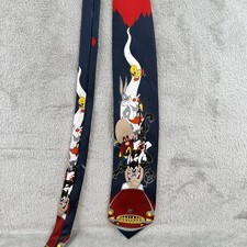 Balancine Looney Tunes Tie Mens 3.5" Warner Bros Taz Bugs Tweety Daffy 90s VTG
