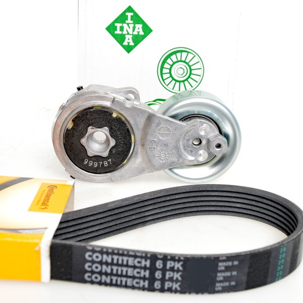 Conti 6PK1217 Keilrippenriemen + Spanner FüR Clio Scenic Laguna 2.0 Renault-image