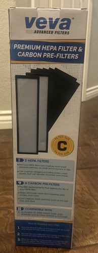 Prefiltro de carbono Veva 2 HEPA y 6 C para Germguardian FLT5000/FLT5111 FLT5250PT - Imagen 2 de 2