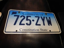 Connecticut License Plate CT Tag - 725 ZYW