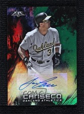 2018 Topps Fire Fire Auto Green 17/75 Jose Canseco #FA-JC Auto b4d