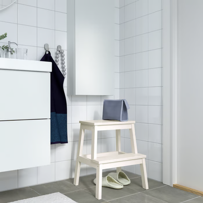 IKEA BEKVÄM Wooden 2-Step Stool – Heavy Duty Step Ladder, 50cm