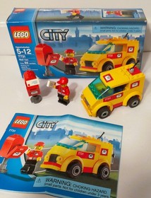 LEGO City Set #7731 Mail Van 100% Complete With Box and Manual 2008