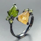 Fine Art Natural Tourmaline Ring 925 Sterling Silver Size 8 /R463160