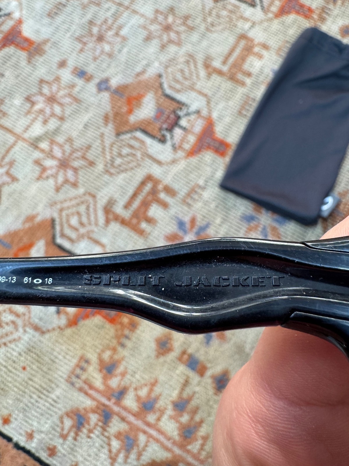 Vintage Oakley Split Jacket Sunglasses Black Blue… - image 11