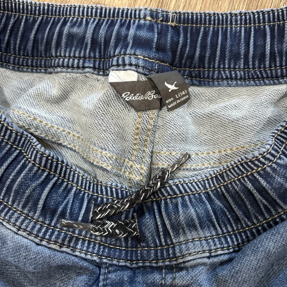 Jeans Eddie Bauer para niños azul denim cintura elástica talla L (14) Foto 3 de 4