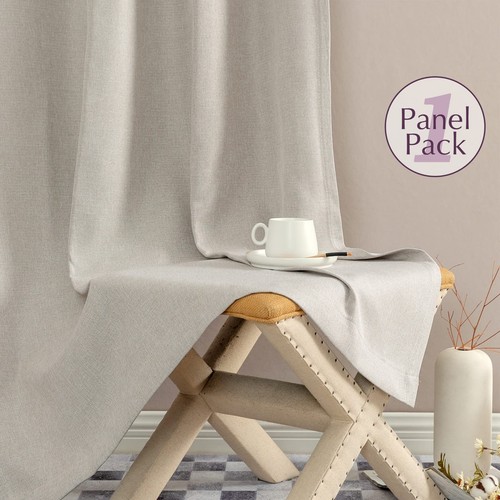 Linen Textured Curtain 63 Inch Length for Living Room Light Filtering Thermal... - Picture 6 of 9