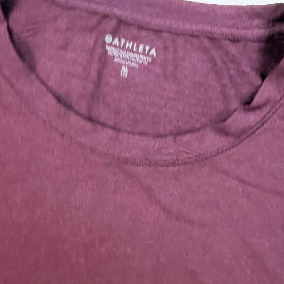 Camisa Athleta Uptempo Mujer Extra Grande XL Púrpura Ligera Elastizada Entrenamiento Foto 3 de 4
