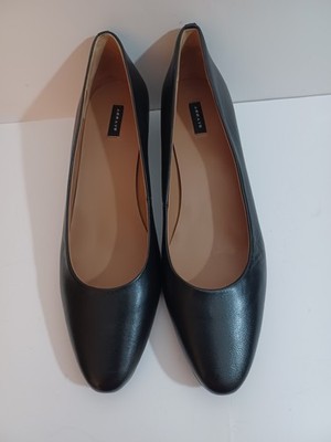 Array Womens Cora Black Leather Slip On Pumps Shoes Pre-owned Size 11 Medium 
