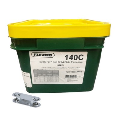 Genuine Flexco 140C Pail of 100 | Style 140 Quick Fit Bolt Solid Plate Fasteners