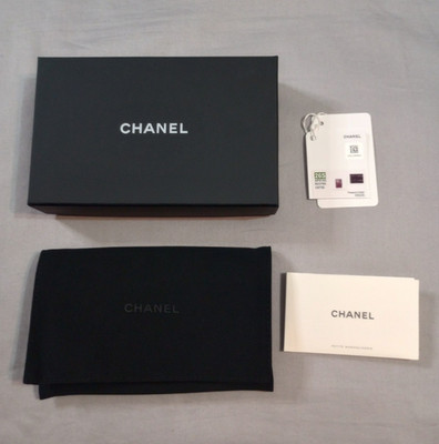 Chanel Empty Box 8x7x2 In Black Gift Storage Velvet Pouch Care Card