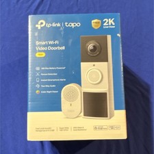 TP-Link Tapo TD21 2K Wi-Fi Video Doorbell, 160  View, Night Vision
