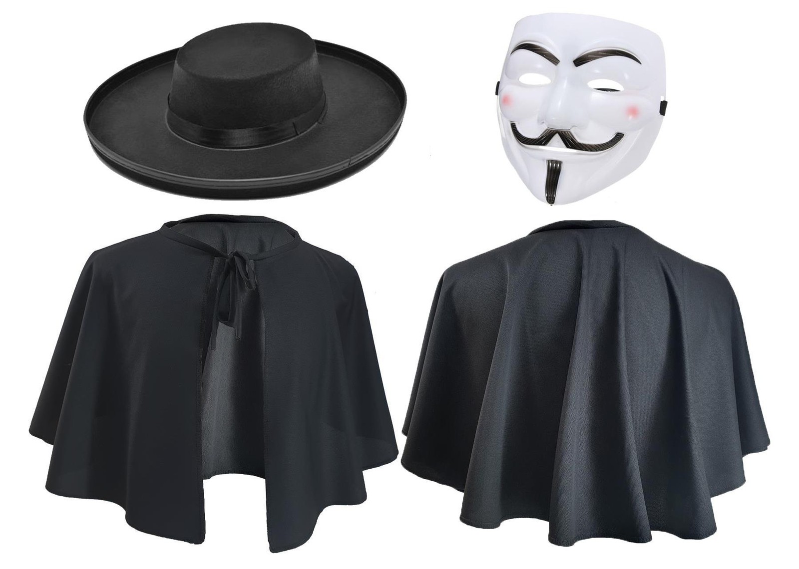 Adults Vendetta Guy Fawkes Anonymous Halloween Elizabethan Jacobean Fancy Dress