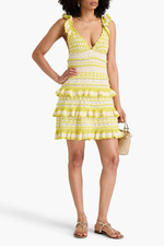 Zimmermann - Crochet Frill Mini Dress - NEW W TAGS - Yellow - 2 ZIM 12 UK 8 US