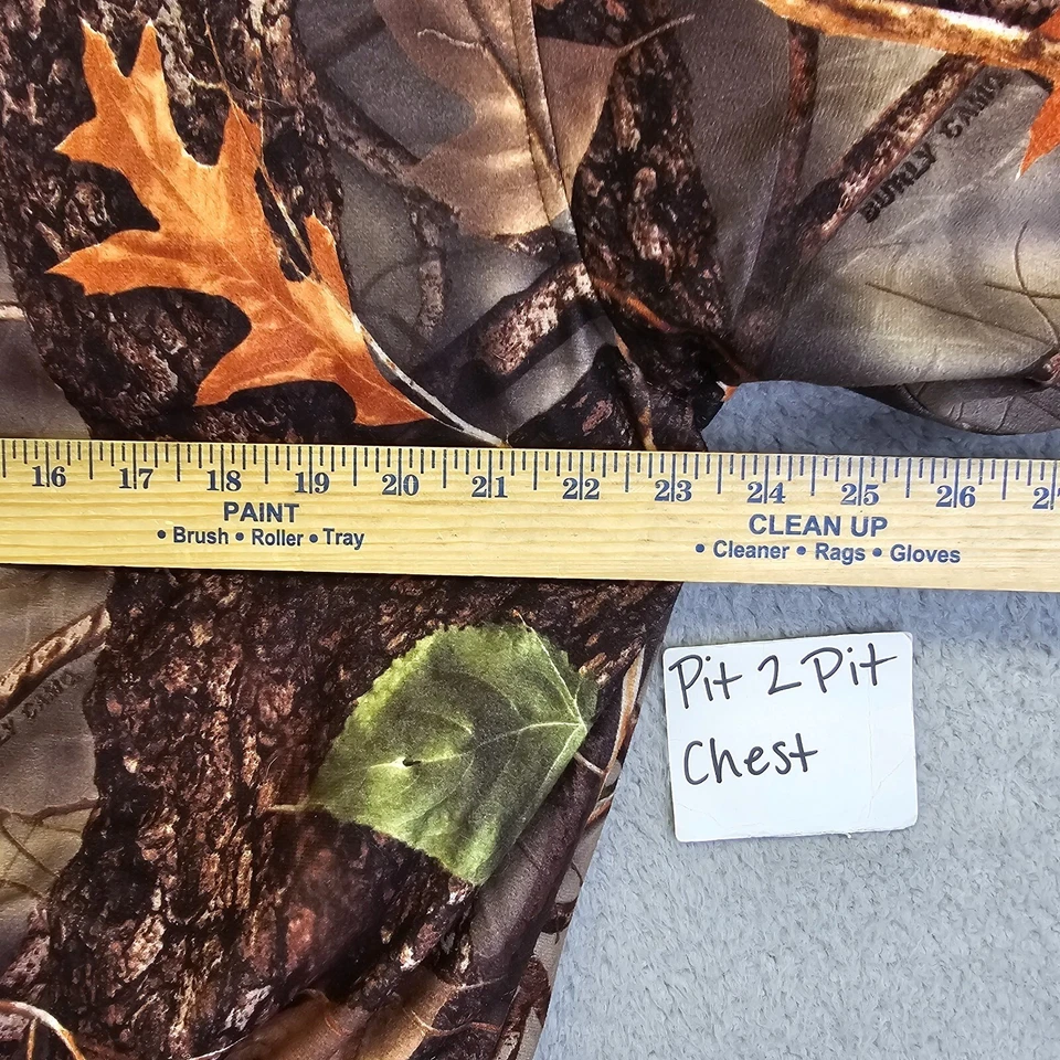 WFS Burly Camo Hunting Jacket Adult M Brown Woodland Hooded Full Zip Coat - Image 3 of 4