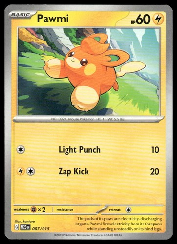 Pawmi 007/015 Promo McDonald's Collection 2023 Pokemon Near Mint