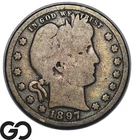 1897-O Barber Quarter, Better New Orleans Issue